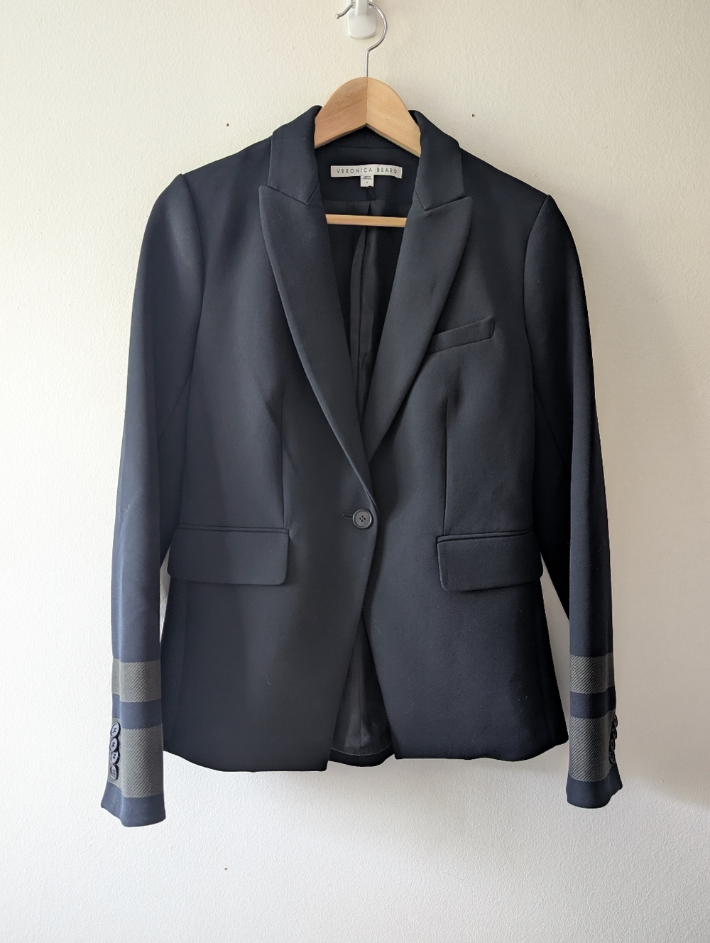 NWOT Veronica Beard Classic Dickey Jacket Blazer Striped Sleeves Size 4 - Picture 5 of 13